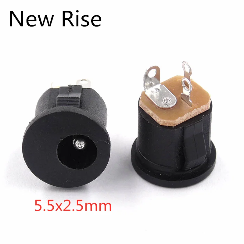 

10 шт. DC-022K 5,5*2,1 мм 5,5*2,5 мм 3,5*1,35 мм розетка постоянного тока 3-контактный разъем для монтажа на панели DC022 с слотами для карт зарядная розетка