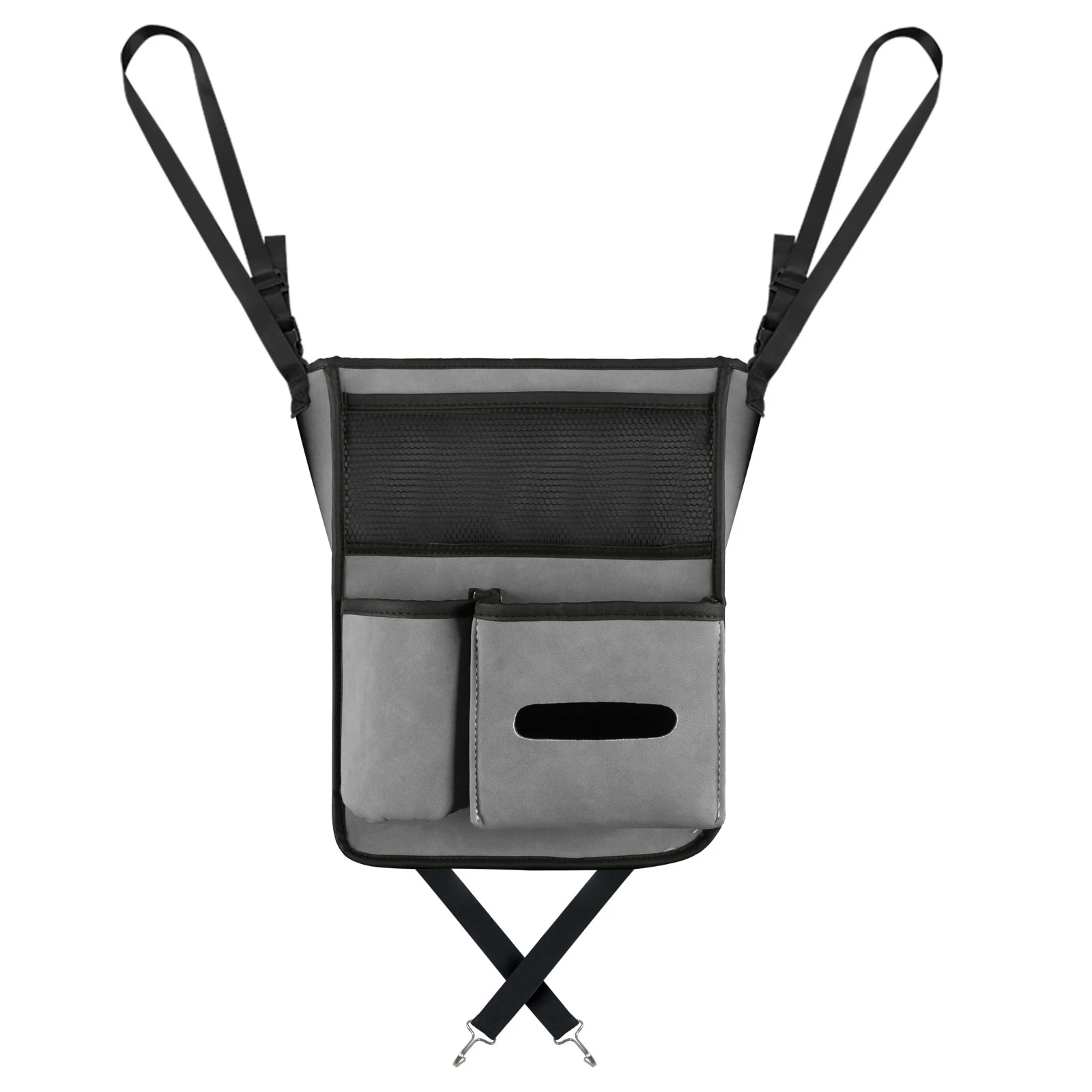 

Car Large Capacity Storage Pocket Seat Slot Mesh Handbag Holder Seat Back Storage Bag Mesh Bag with Tissue Box Drink Holder