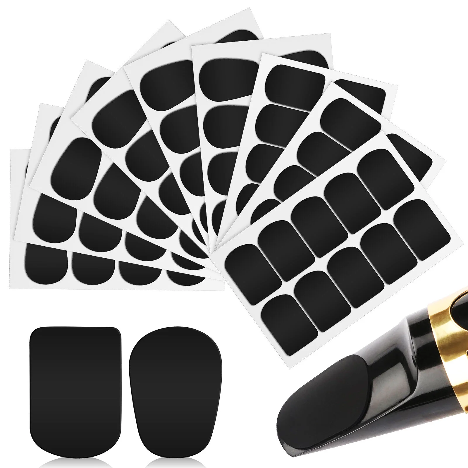 

Mouthpiece Saxophone Cushion Sax Pad Clarinet Alto Accessories Rubber Pads Tenor Patch Black Cushions Square Adhesive Soft