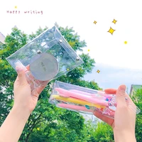 transparent ins wind stationery storage pen bag simple waterproof pp cosmetic decoration storage bag mini coin purse