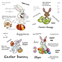 easter bunny metal cutting dies and clear stamps for diy photo album handmade paper card dies scrapbooking new arrival 2022