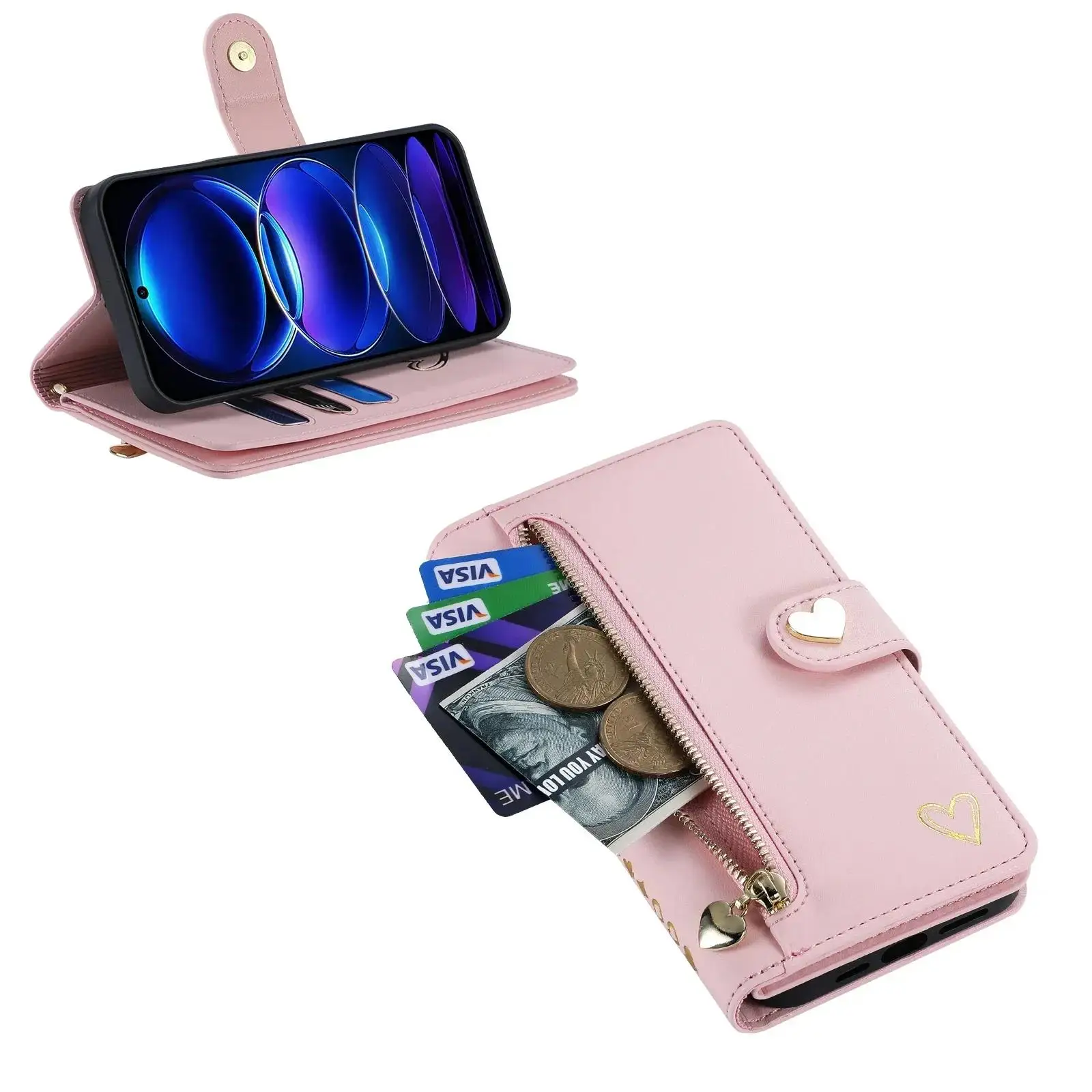 Роскошный чехол-кошелек с откидной крышкой на молнии для Sony Xperia 10 Vi 5 V 1 iV III II Plus