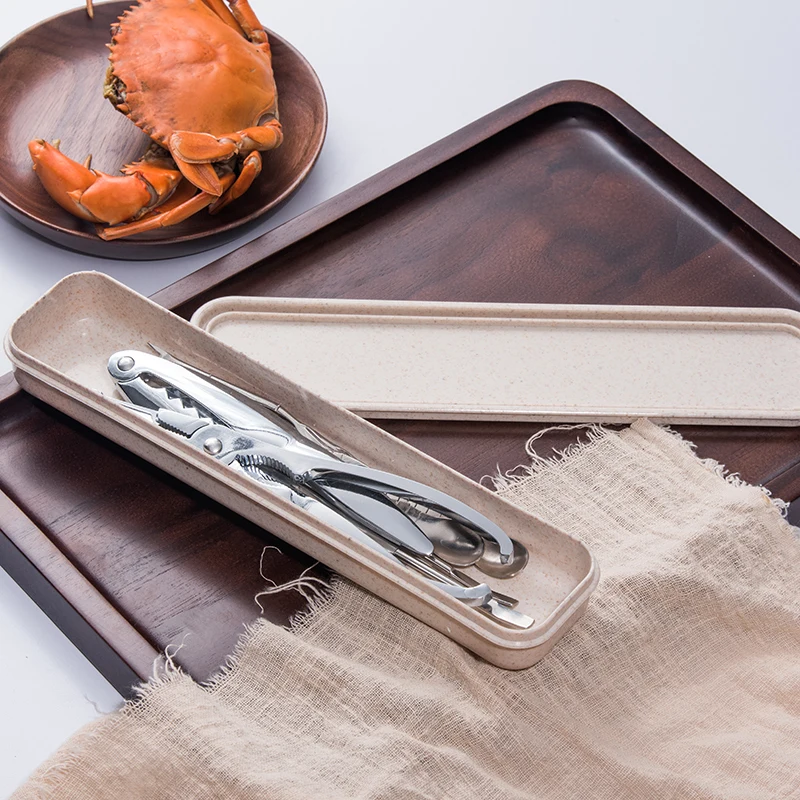Kitchen Seafood Tools Stainless Steel Crab Crackers Picks Spoons Set Lobster Clamp Pliers Line Cutter Clip Accessories |