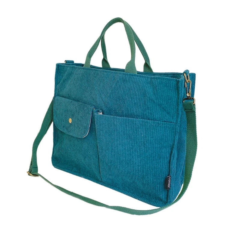 Вельветовая сумка большой вместимости модная через плечо с регулируемыми