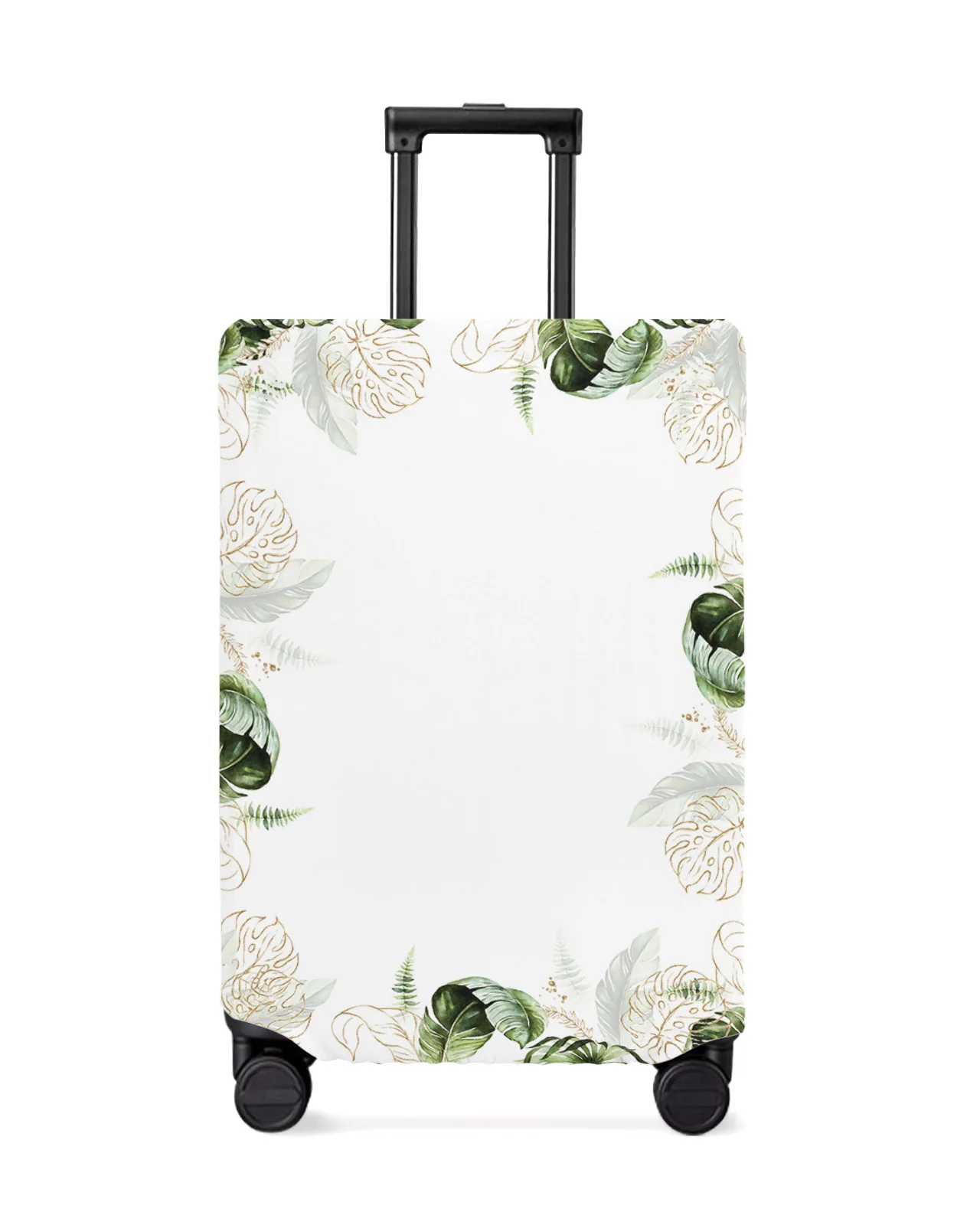 

Watercolor Palm Green Leaves Green Plant Travel Luggage Cover Elastic Baggage Cover Suitcase Case Dust Cover Travel Accessories