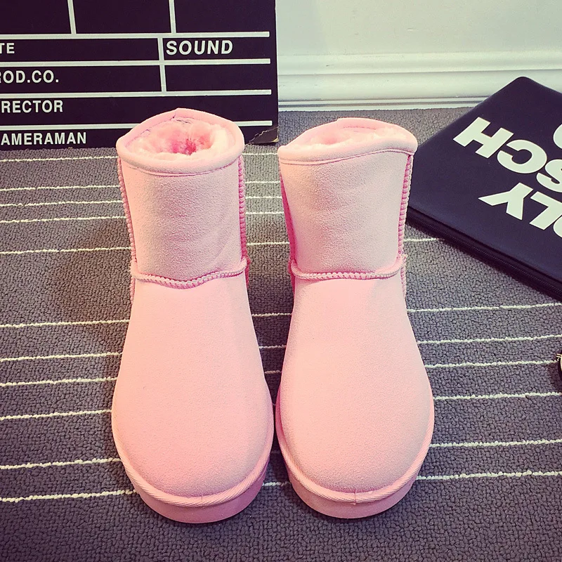 

Женские зимние ботинки на низком каблуке, бархатные теплые модные матовые женские ботинки на плоской подошве с защитой от воды