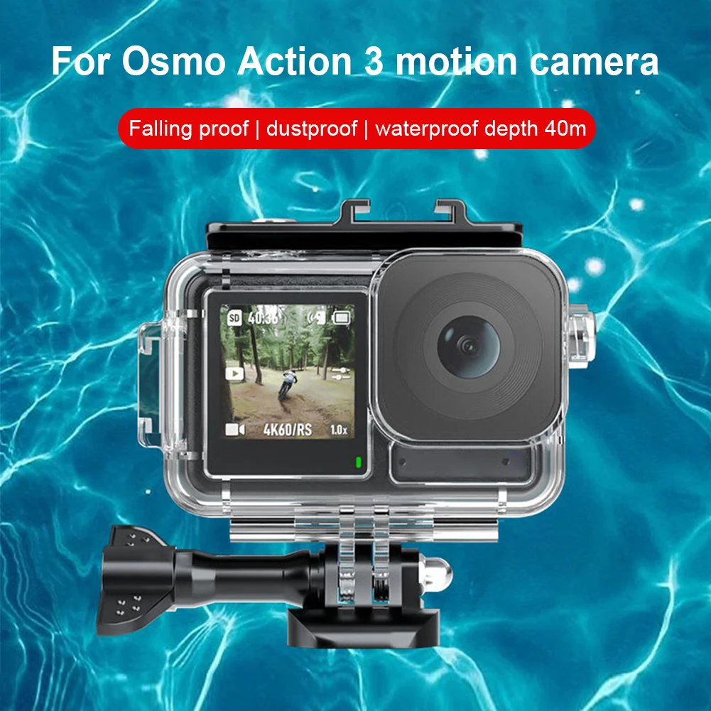 

Защитный чехол для камеры Osmo Action 3, прозрачный чехол с защитой от падения, водонепроницаемая защита для глубины погружения