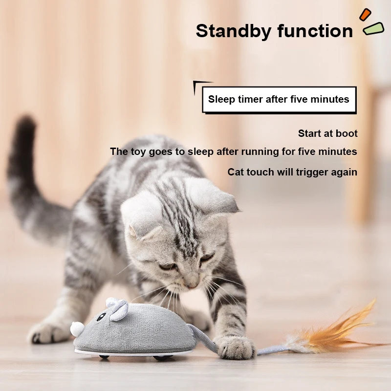 

Simulation Mouse Pet Cat Toys Bite Resistance Usb Rechargeable Interactive Mouse Playing Toys for Kitten Cat Pet Supplies