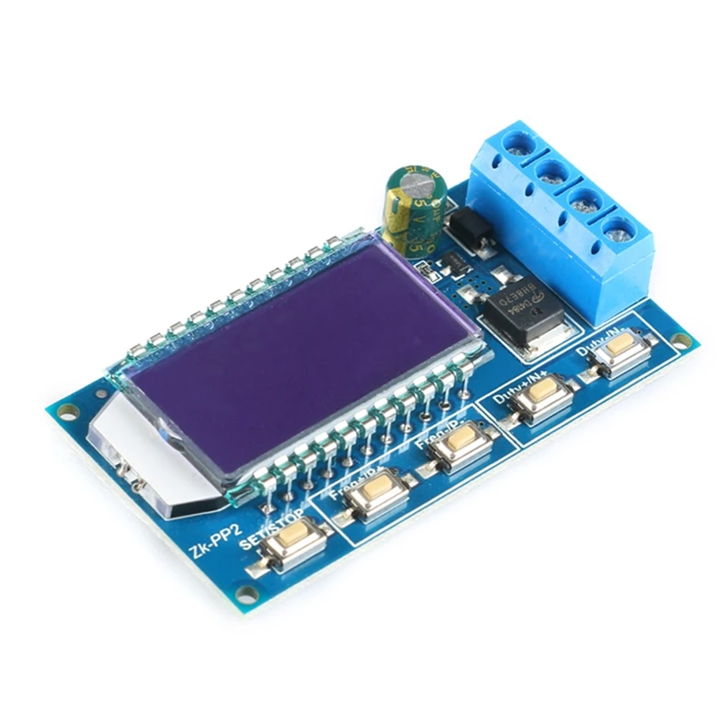 

ZK-PP2 1Hz-150Khz Dual Mode LCD PWM Pulse Frequency Duty Cycle Module Signal Generator Driver Module For Motor Lamp