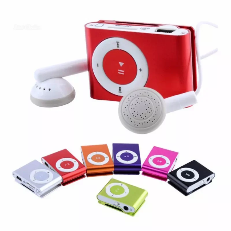 

1PCs Mini Portable USB MP3 Player Mini Clip MP3 Waterproof Sport Compact Metal Mp3 Music Player with TF Card Slot Candy Colors