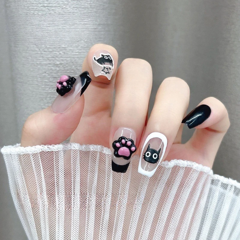 20 шт. 3D светящиеся кошачьи лапы для ногтей