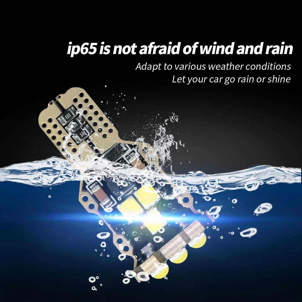 2 шт. T15 W16W светодиодная лампа Canbus без ошибок 3030 9SMD фонарь заднего хода