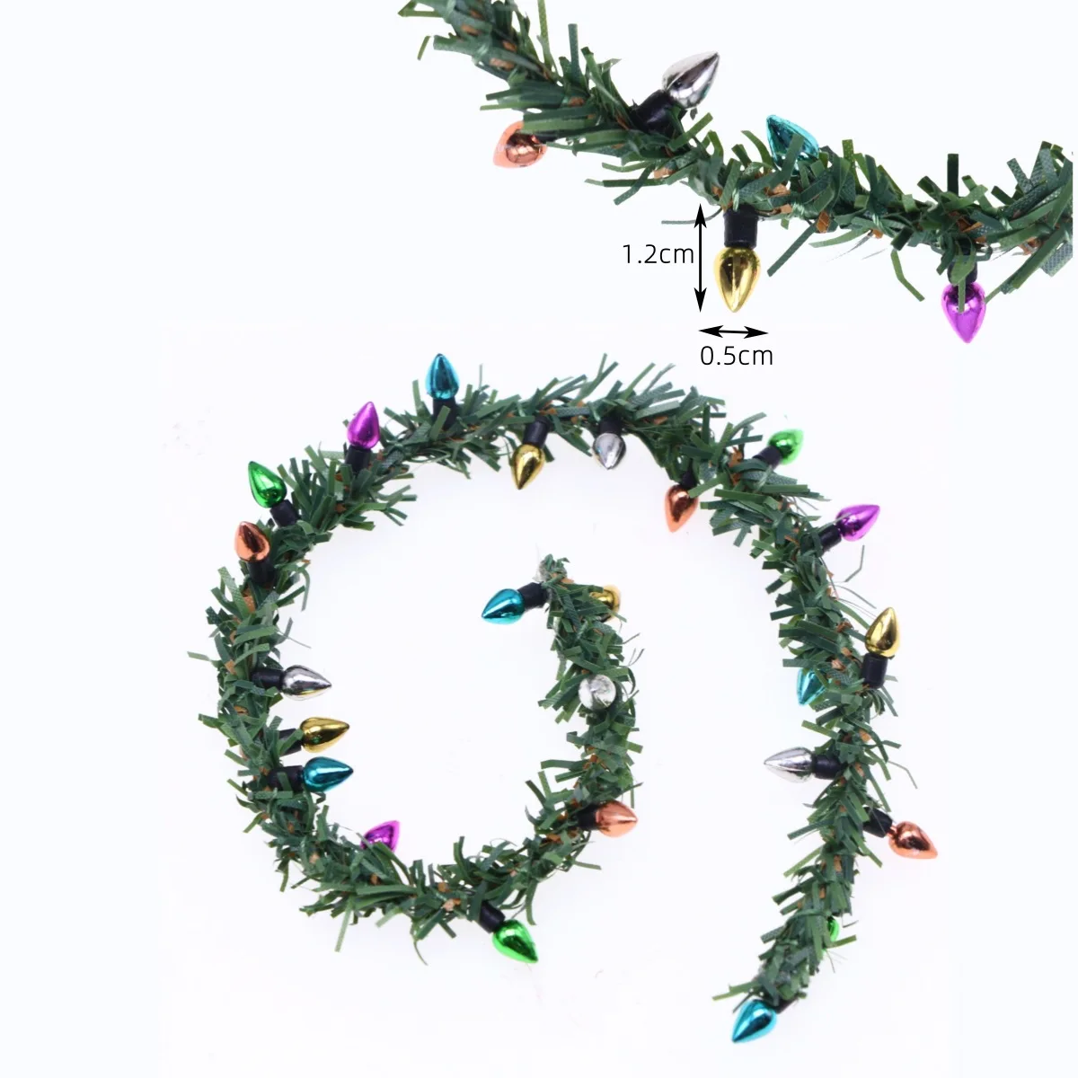 

Миниатюрный пластиковый рождественский венок для кукол OB11