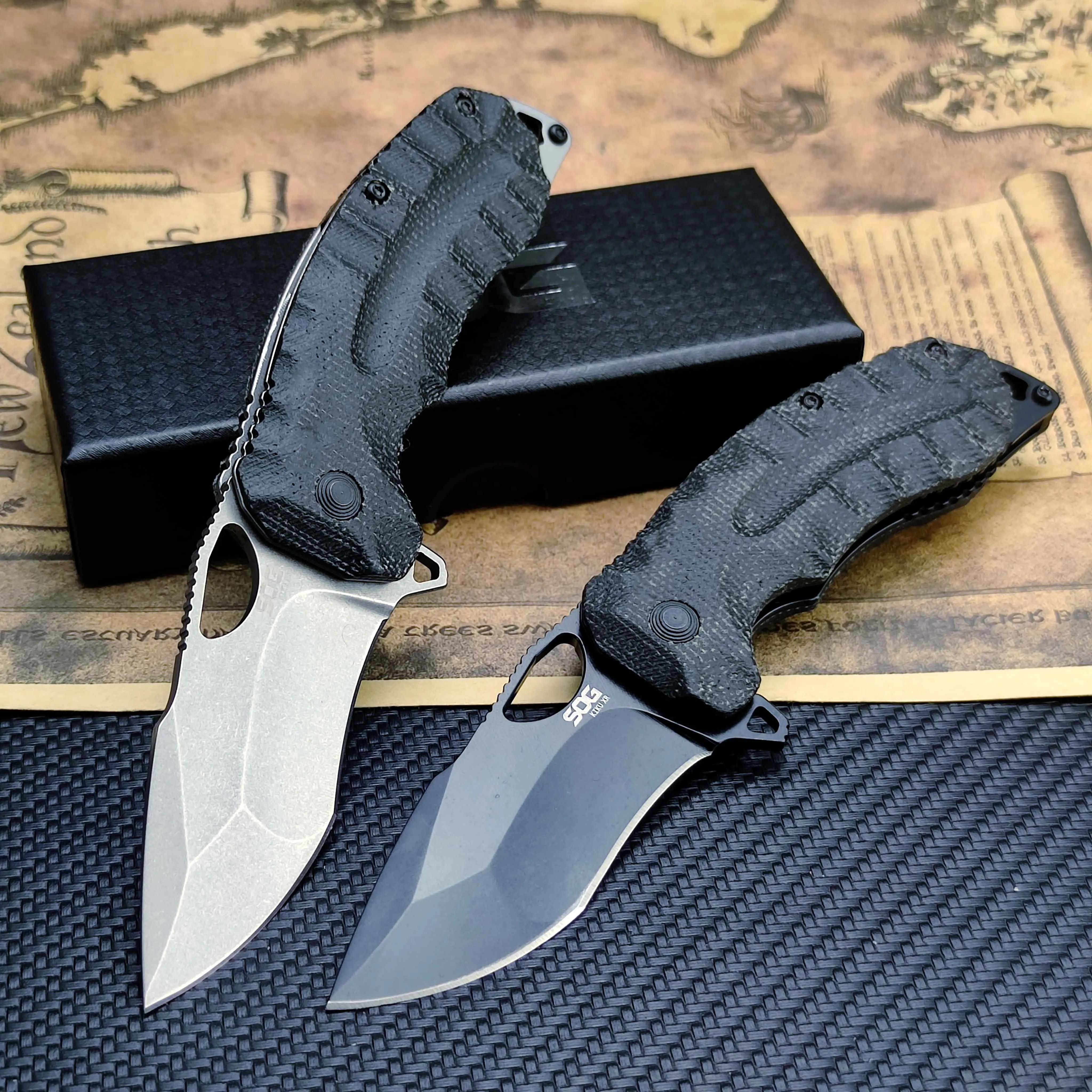 

Новый карманный складной мини-нож SOG Kiku XR, боевой военный тактический нож CTS XHP, лезвие из льна, ручка из микрокарты, для повседневного использования, охоты