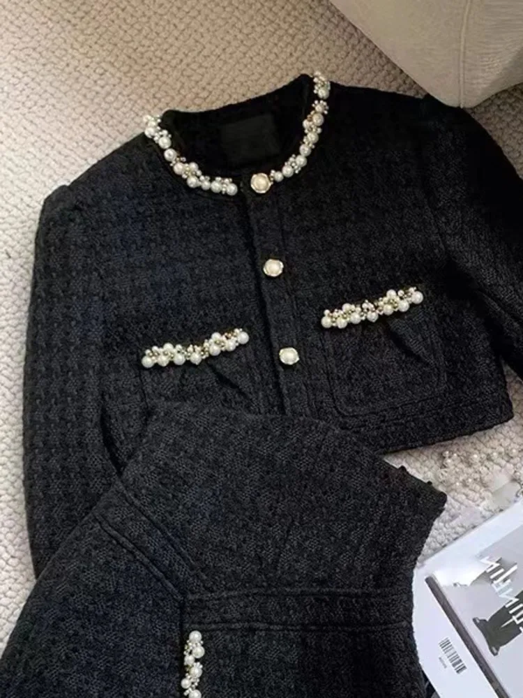 UCXQ Элегантный женский комплект в корейском стиле с бриллиантами и круглым