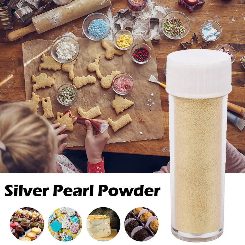 

2g Edible Gold Powder Glitter Powder Silver Pearl Powder Baking Color Fondant Mousse Cake Macaron Chocolate Decoration Bakeware