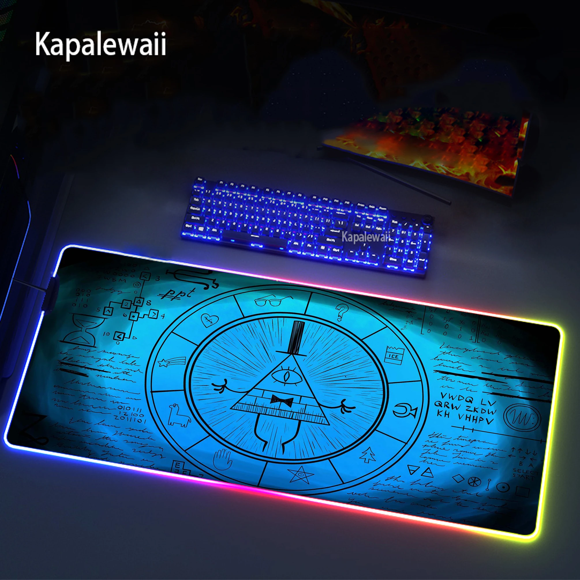 

Gravity Fall RGB Mouse Pad Mausepad Gaming Accessories Computer Mousepad Desk Mat Gamer 900x400mm Gamer Led Carpet Mouse Pad