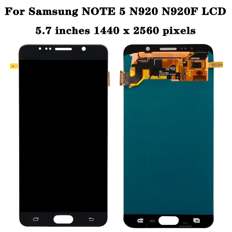 ЖК-дисплей Burn Shadow для Samsung Note 5 LCD N920 N920F N920A N920C с сенсорным экраном и дигитайзером