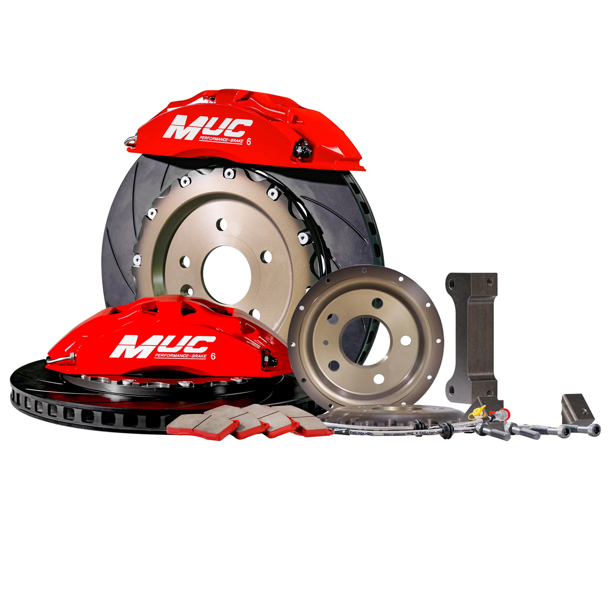 Высокопроизводительный универсальный маленький тормозной комплект 6-поршневые