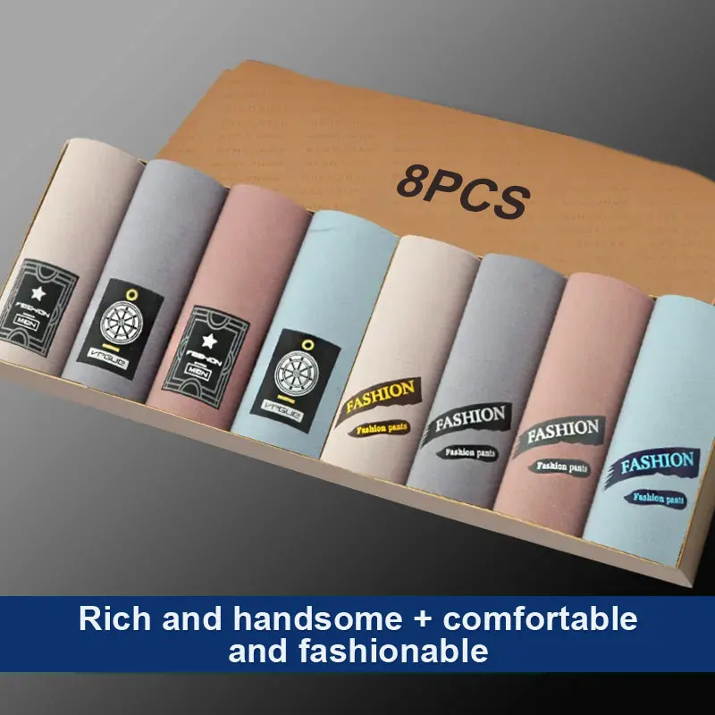 Plus Size Shorts Set Of Cotton New Personality Mens Printed Boxer Briefs Breathable Sexy Mens Boxer Briefs Comfortable