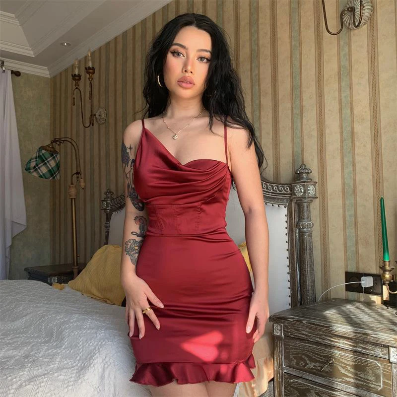 

Женское пляжное платье с оборками, винтажный комплект из полиэстера и принта в стиле Harajuku, лето 2022