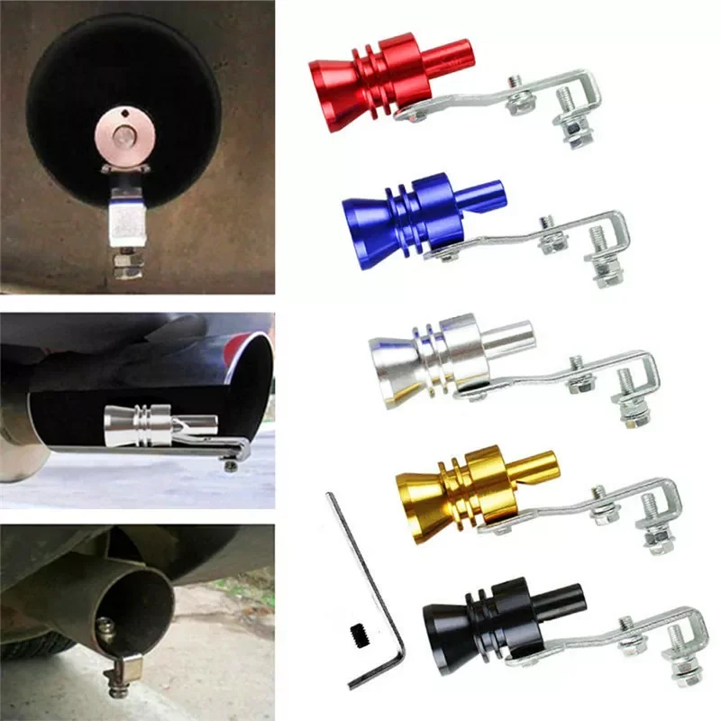 

Universal Turbo Sound Whistle Exhaust Pipe BOV Aluminum Car Motorcycle Accessories Size S/M/L/XL