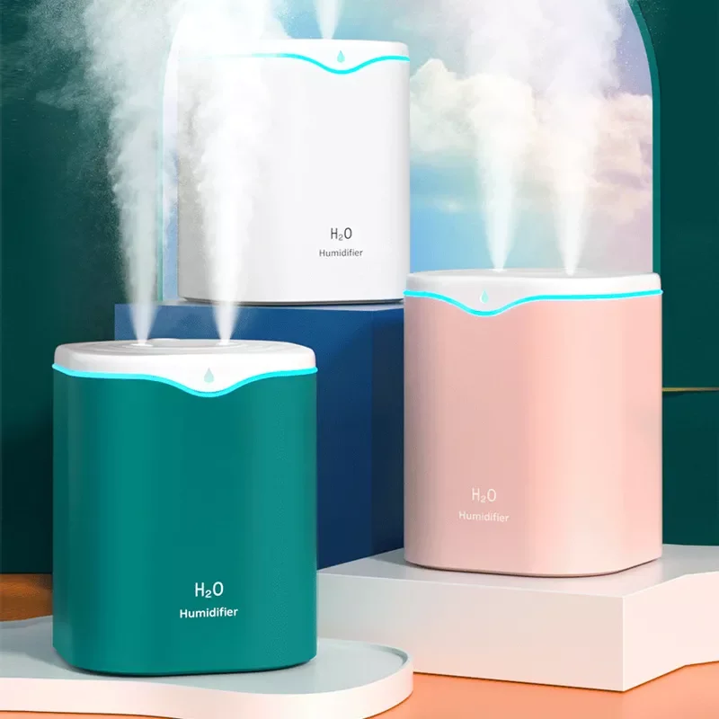 

New Small Portable USB Dual Jet Humidifiers Creative Home Desktop Large Capacity Compact Portable Small Square Humidifier