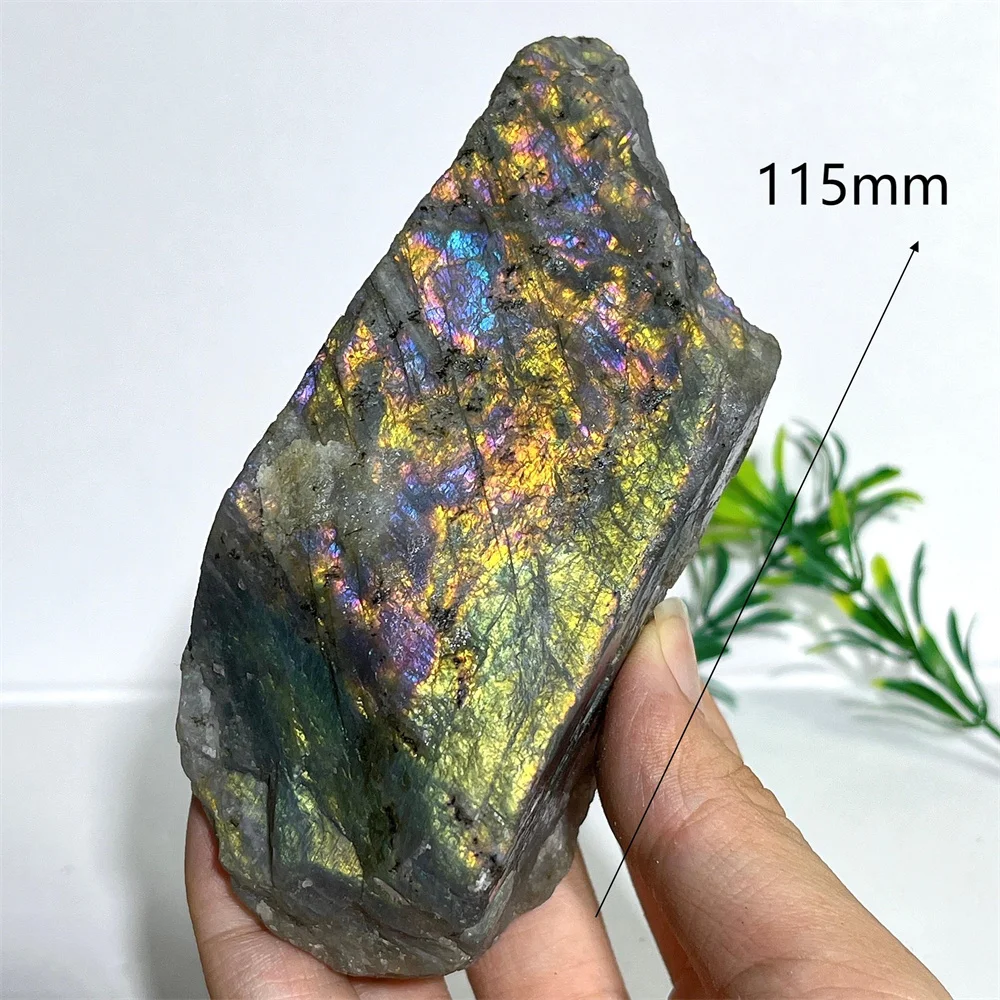 Кристальный натуральный лабрадорит образец драгоценный камень фиолетовый