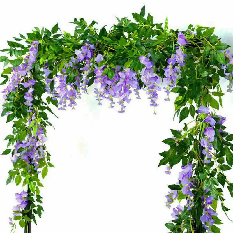 

Fake Flowers Ivy Wisteria Flowers Artificial Flowers Vine Garland for Home Garden Decor Wedding Arch Baby Shower Floral Decor