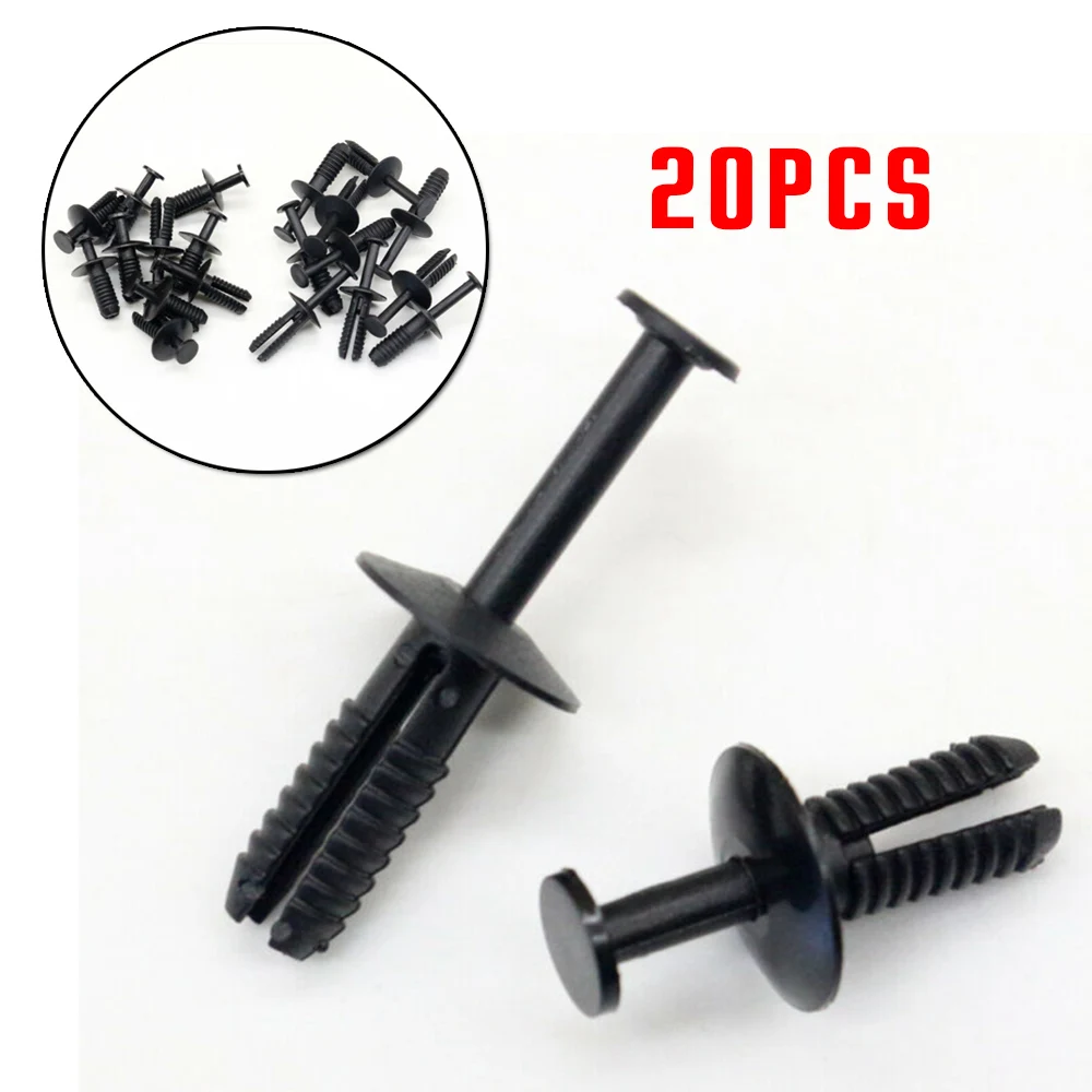 

New Useful Durable Clips 20PCS Black Expanding Rivet For BMW E30 E39 E46 E53 E60 Parts Plastic Push-Type Retainer
