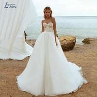 layout niceb boho princess wedding dresses 2022 sweethearts lace appliques tulle backless long tulle bridal gowns custom made
