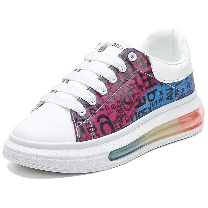 

Couples Sneakers Women and Men Light Running Shoes Men Lace-up Outdoor Comfortable Leisure Gym Shoes Chunky Sneakers Size 43 44