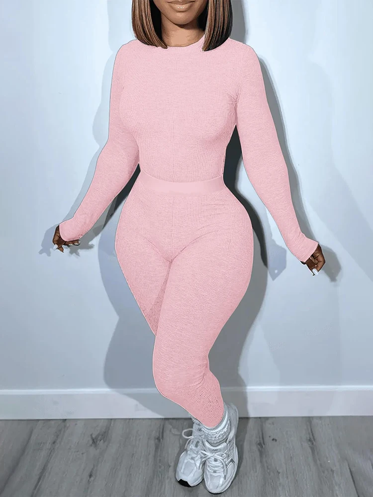 Комплекты брюк LW для женщин состоящие из 2 предметов осень-зима тонкие топы с