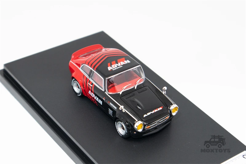 Mortal 1:64 S800 Coupe Outlaw Advan черно-красная литая модель автомобиля
