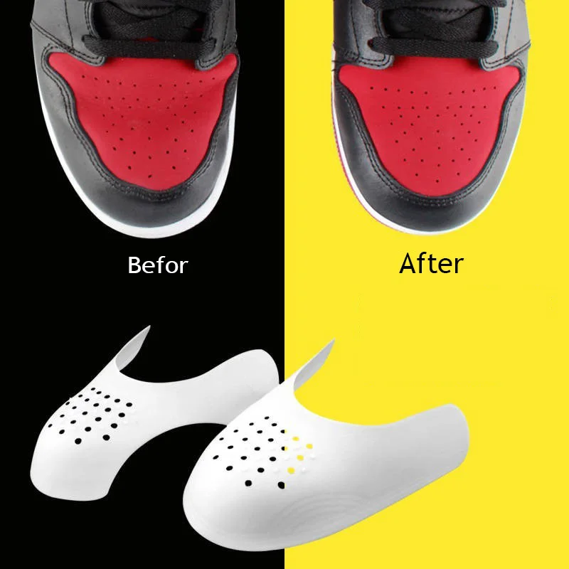 1 Pair Anti Crease Shoe Protector for Sneakers Stretcher Extender Sport Shoe Protection Toe Caps Anti-wrinkle Support Shoe
