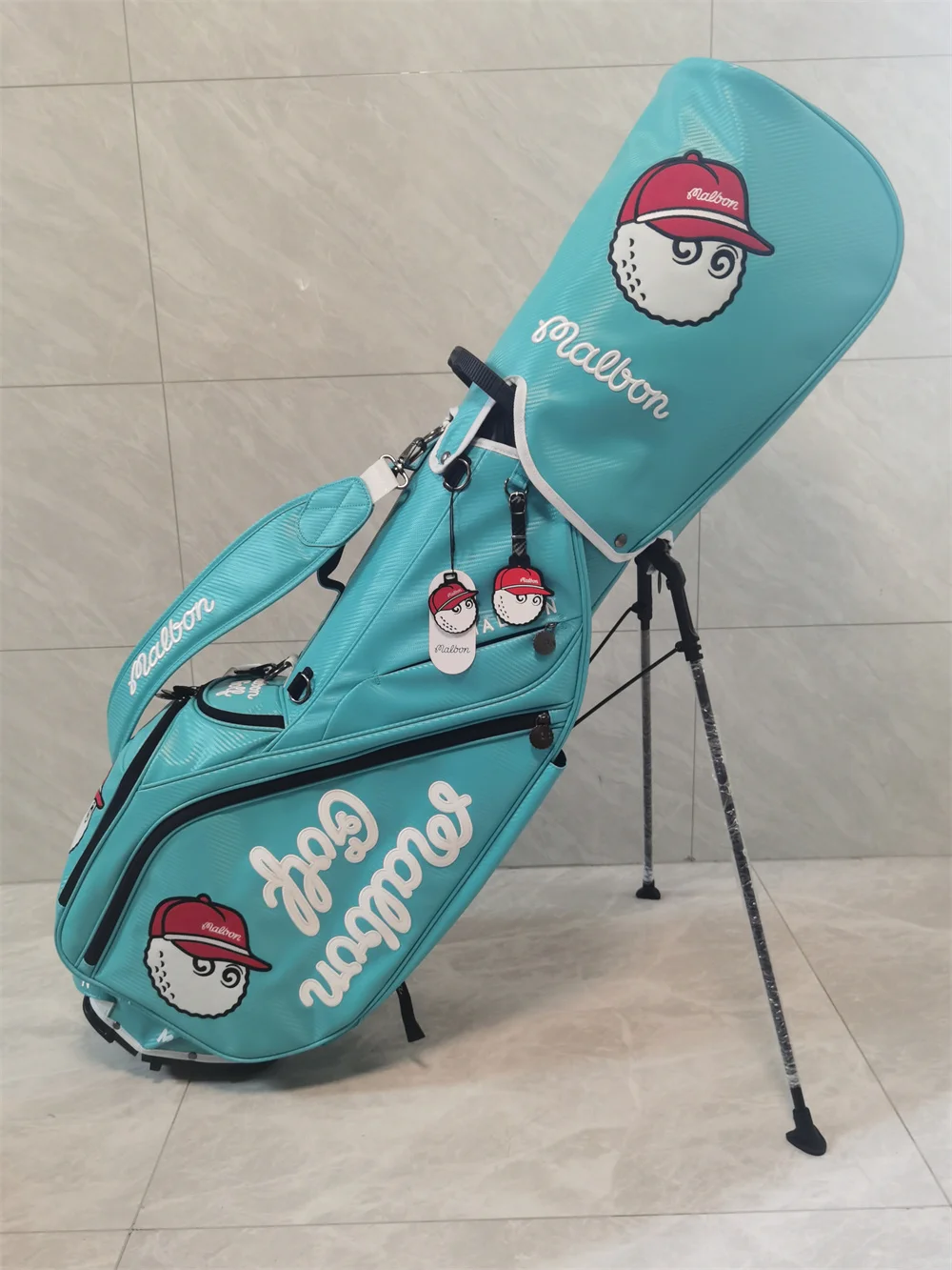 

Malbon Golf Bag Waterproof Stand Package with Bracket Malbon Travel Golf Clubs Bag Lady Men