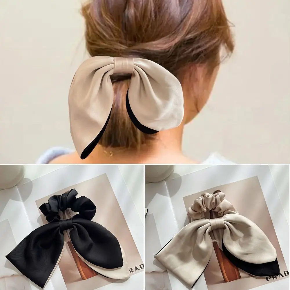 

Double Layered Hair Circle New Ribbon Futterfly Knot Elastic Hair Accessories Hair Loop Girl