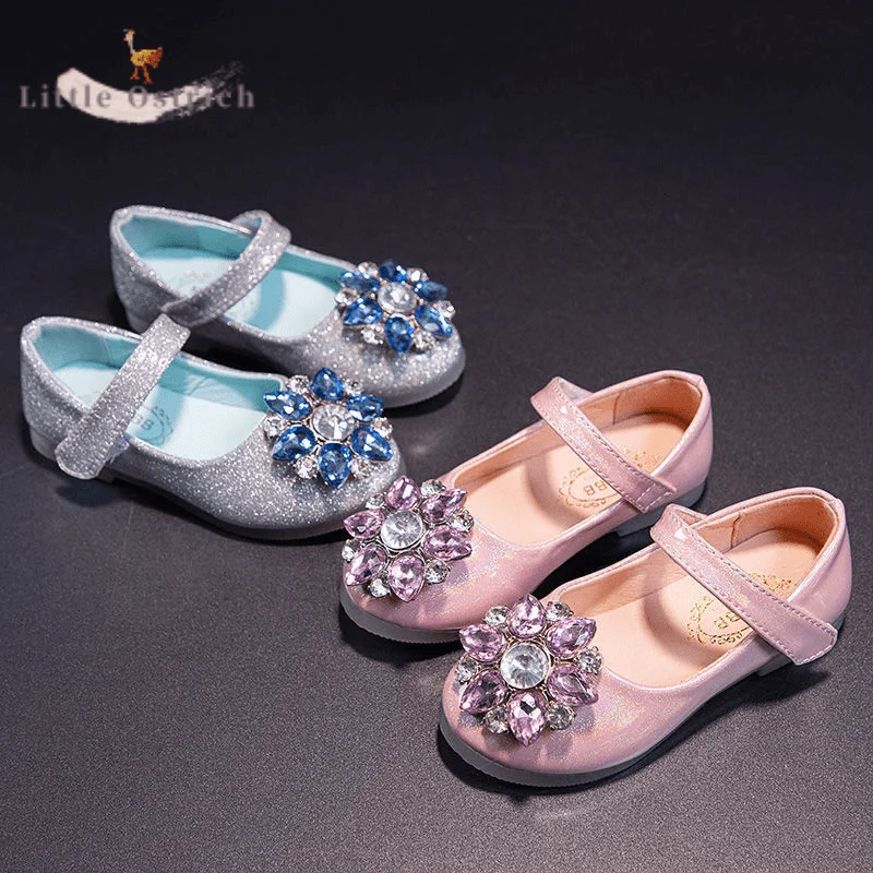 

Newborn Baby Girl Sweet Crystal Princess Shoes Toddler Child First Walker Infant Spring Summer Shoes Anti-slip Baby Shoes