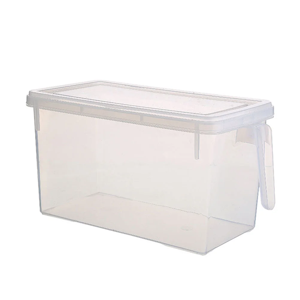 

1Pcs Storage Box Preservation Chilled Transparent Sealed Refrigerator Fruit Kitchen Storage Box with Handle