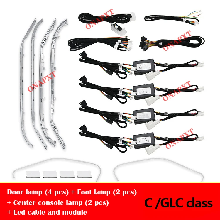 

Для Benz C W205 GLC X253 Для AMG MB Светодиодная декоративная лампа на приборной панели Сопло вентиляционного отверстия Подсветка двери Твитер Динамик окружающего освещения