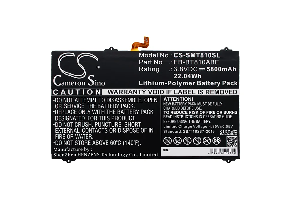 

Generic 5800mA Battery for Samsung Galaxy Tab S2 9.7 LTE-A,Galaxy Tab S2 9.7 TD-LTE,Galaxy Tab S2 9.7 WiFi 32GB