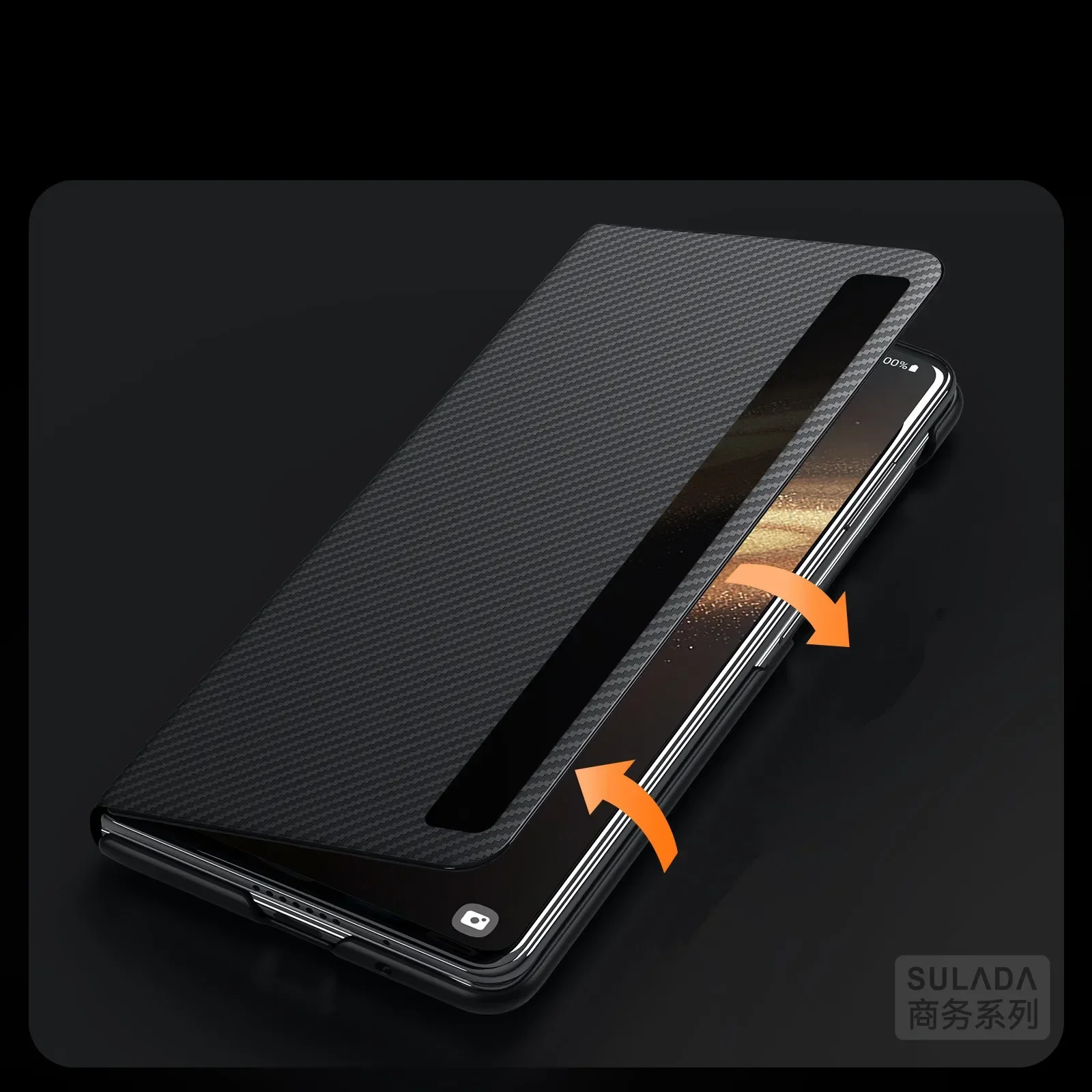 Sulada Роскошный кожаный чехол Magsafe с узором из углеродного волокна для Honor Magic V3 VS3