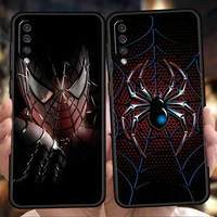 bandai spiderman superhero phone cover case for samsung galaxy a12 a02 a03 a03s a52 a70 a50 a20 a10 a10s a40 4g silicone shell
