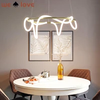 nordic pendant lamp silicone light strip modern living room lamp long ceiling haigng lamp multi styling dinning room lighting