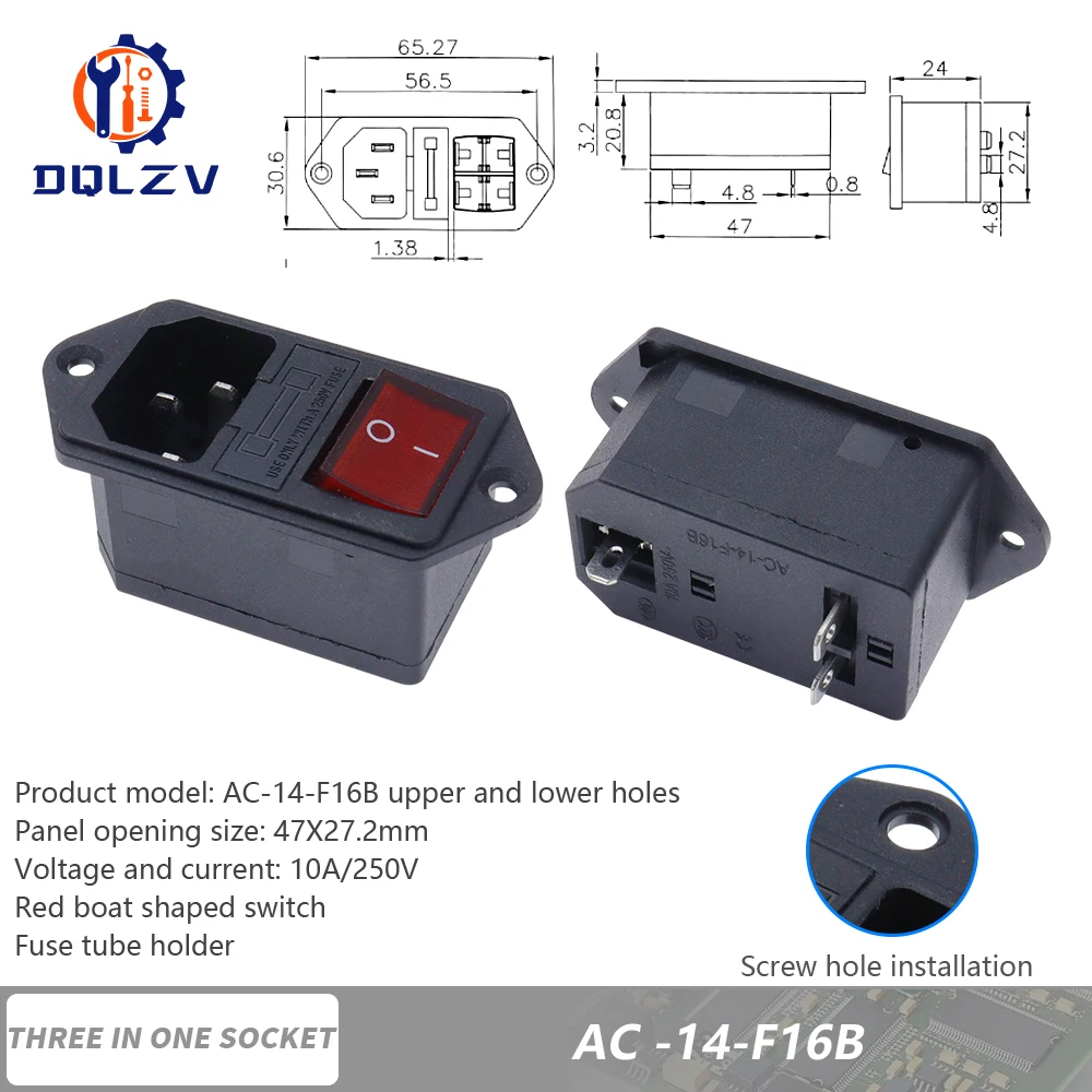 

AC-14-F16 Полностью медная интегрированная розетка DB-8-8 AC-14-F19 AC-01 для KCD1 10A Разъем-папа KCD4 KCD3 Новая розетка