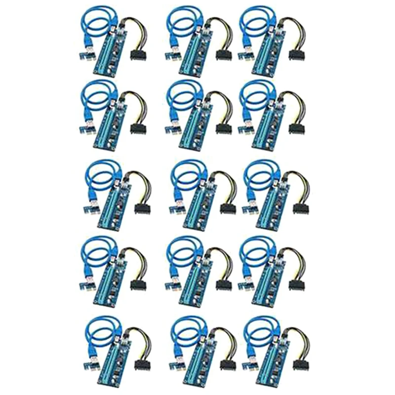 

Карта расширения PCI-E экспресс, 1X до 16X, 15 шт.
