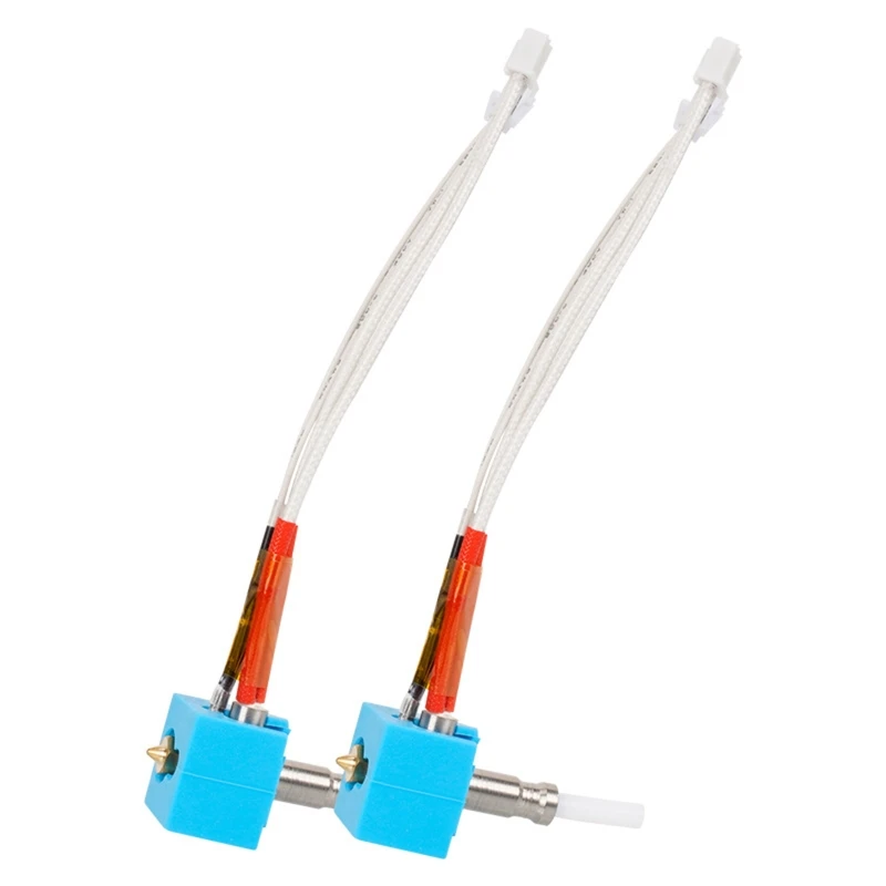 896F 3D Printer Hot End 0.4mm Brass Extruder Nozzle 0.4mm Throat Tubing Heater Block Thermistor Heating Tube Set for Anycubic 896F 3D Printer Hot End 0.4mm Brass Extruder Nozzle 0.4mm Throat Tubing Heater Block Thermistor Heating Tube Set for Anycubic