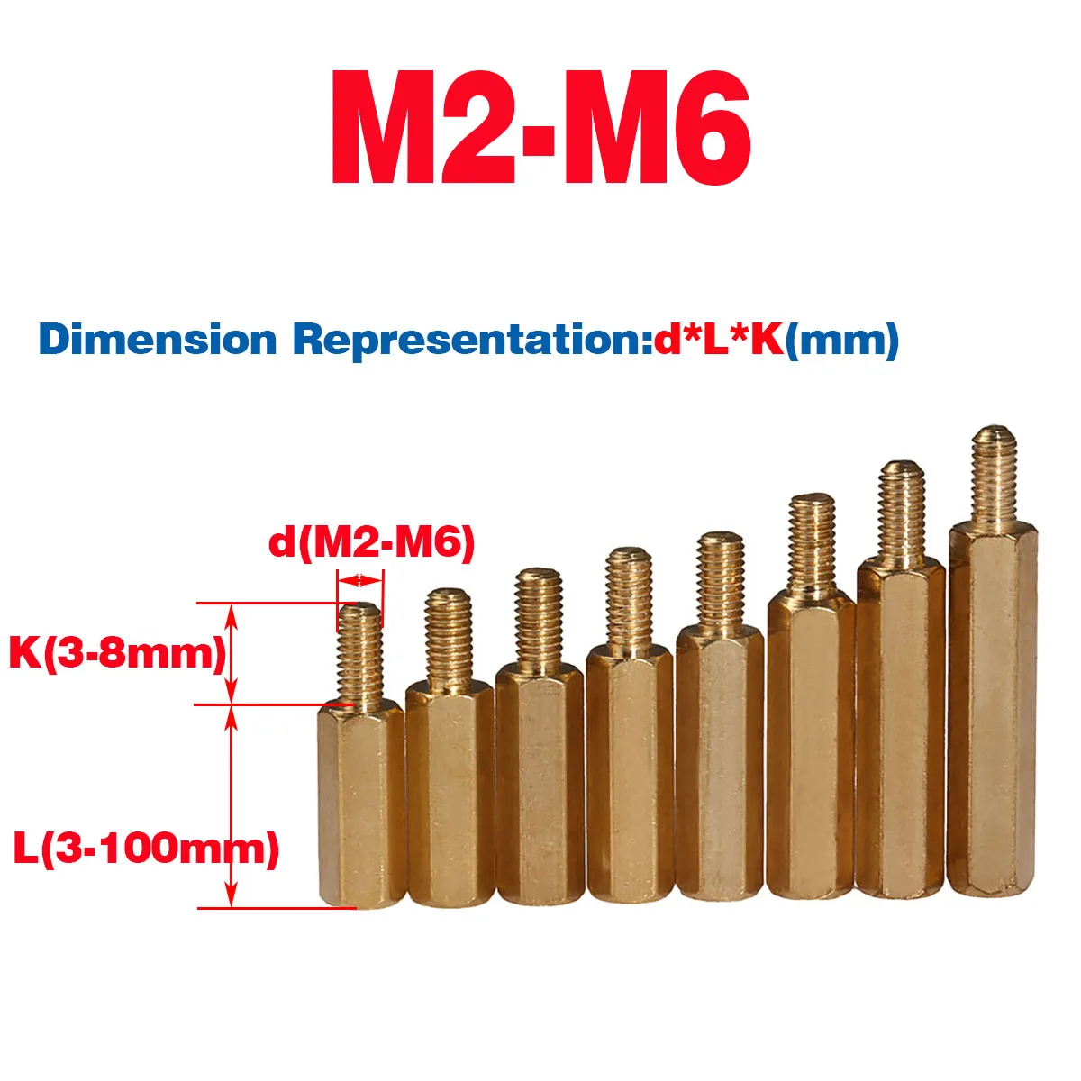 

Single Head Hex Brass Column/Computer Hex Isolation Column/Stud Screw M2 M2.5 M3 M4 M5 M6