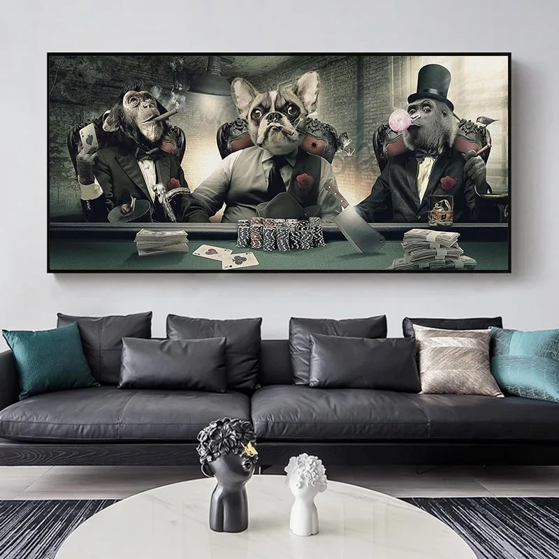 

Modern Canvas Paintings Smoking Glasses Music Hip Hop Monkey Posters and Prints Wall Art Picture for Living Room Home Decoration