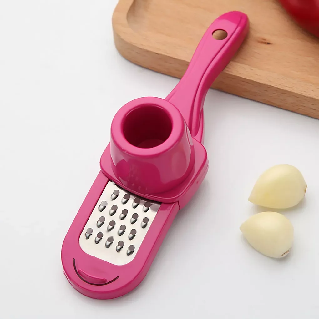 

New in Garlic Press Slicer Home Kitchen Stainless Steel Garlic Slicer Grinder Non-slip Slicing Tool christmas decoration navidad
